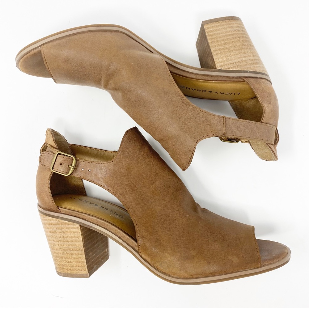 SOLD! Lucky Brand Barimo Bootie Tan Size 10 - Picture 3 of 8